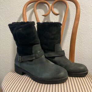 Vionic Rosa Shearling and Suede Boots - Size 9